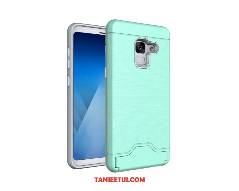 Etui Samsung Galaxy A8 2018 All Inclusive Karta Pancerz, Obudowa Samsung Galaxy A8 2018 Zielony Ochraniacz Anti-fall