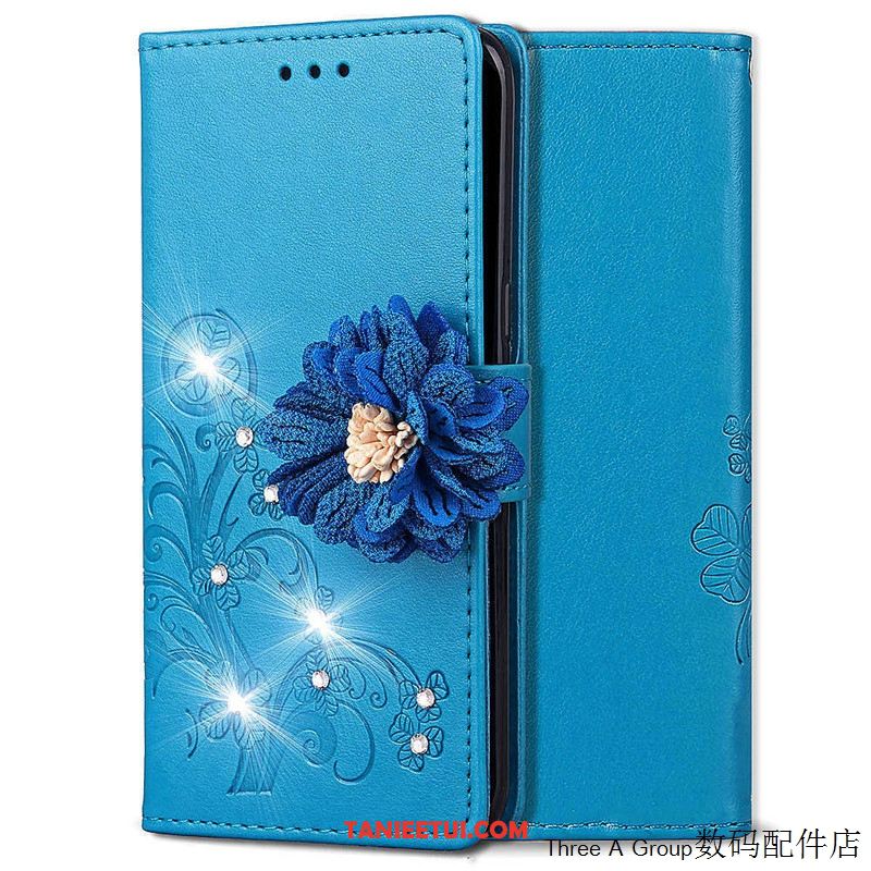 Etui Samsung Galaxy A8 Niebieski Ochraniacz Telefon Komórkowy, Futerał Samsung Galaxy A8 Wspornik Skórzany Futerał Gwiazda