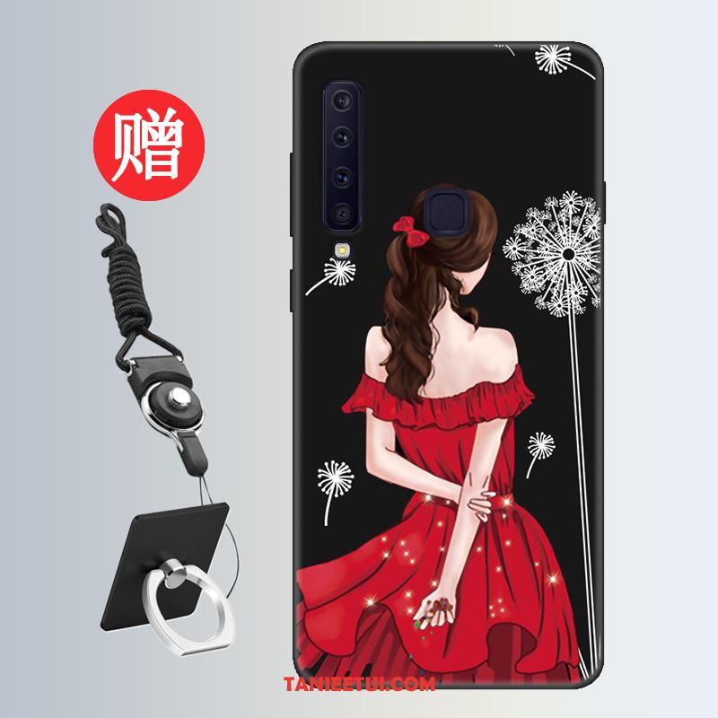 Etui Samsung Galaxy A9 2018 Osobowość Telefon Komórkowy Wzór, Pokrowce Samsung Galaxy A9 2018 Szkło Hartowane Tendencja Czerwony Netto