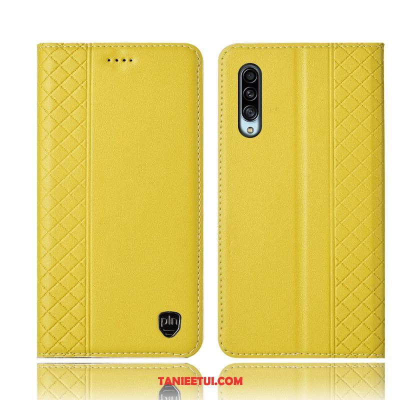 Etui Samsung Galaxy A90 5g Żółty Telefon Komórkowy All Inclusive, Pokrowce Samsung Galaxy A90 5g Prawdziwa Skóra Ochraniacz Anti-fall
