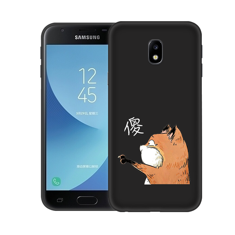 Etui Samsung Galaxy J3 2017 Anti-fall Czarny Telefon Komórkowy, Obudowa Samsung Galaxy J3 2017 Gwiazda Ochraniacz Kreskówka