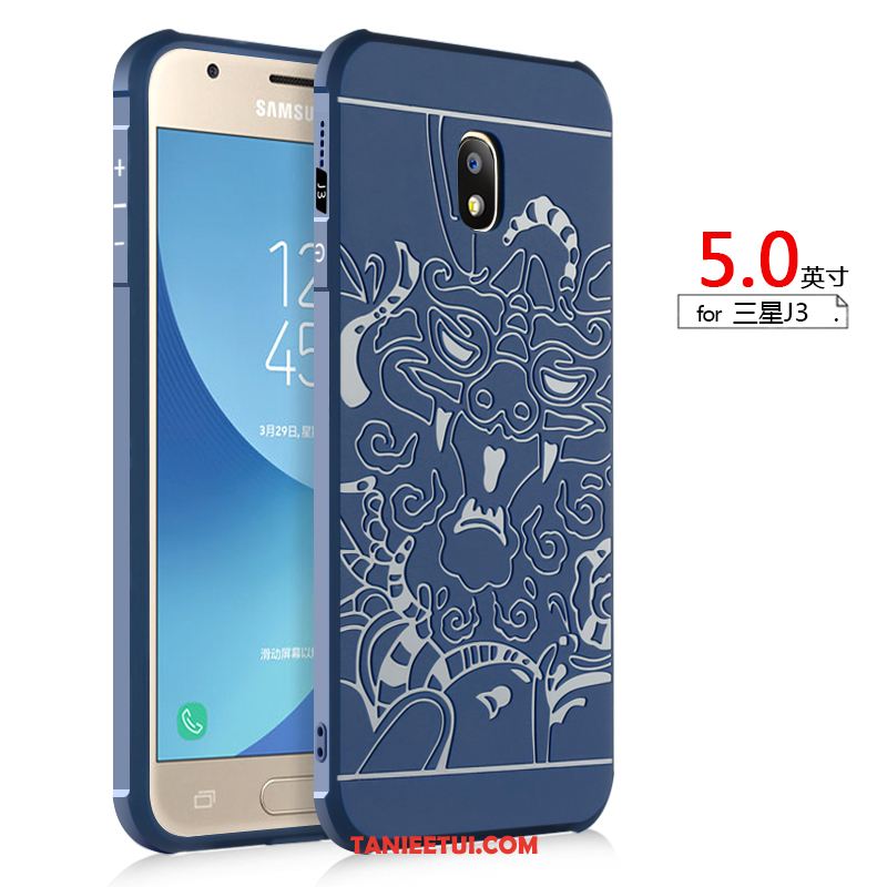 Etui Samsung Galaxy J3 2017 Anti-fall Ochraniacz Gwiazda, Pokrowce Samsung Galaxy J3 2017 Silikonowe Niebieski Telefon Komórkowy
