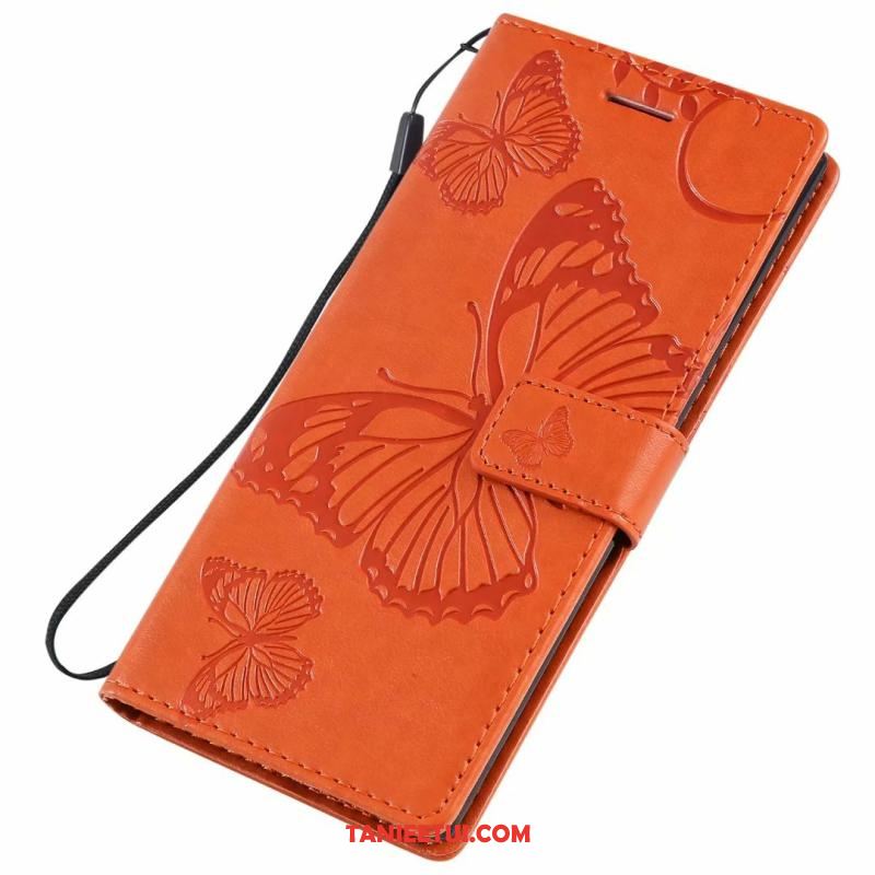 Etui Samsung Galaxy Note 10 Miękki Skórzany Futerał Pomarańczowy, Pokrowce Samsung Galaxy Note 10 Ochraniacz Anti-fall Telefon Komórkowy
