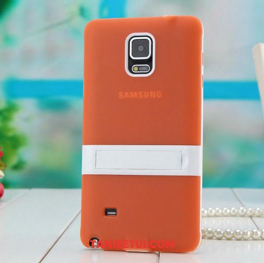 Etui Samsung Galaxy Note 4 Ochraniacz Pomarańczowy Silikonowe, Futerał Samsung Galaxy Note 4 Gwiazda Wspornik Telefon Komórkowy
