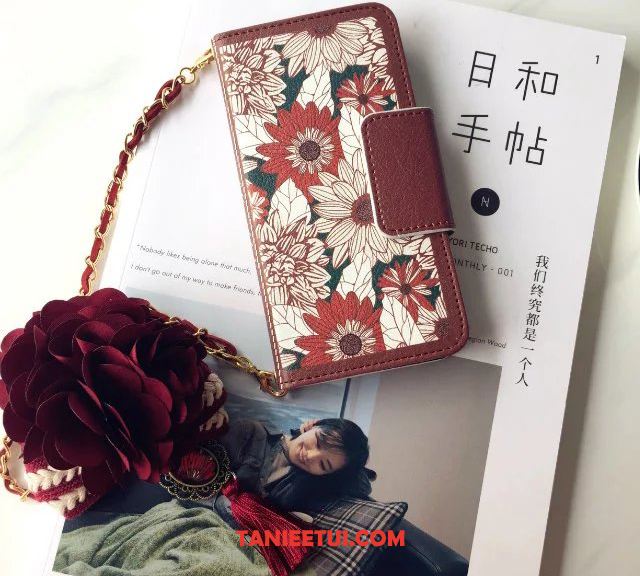 Etui Samsung Galaxy Note 4 Wino Czerwone Telefon Komórkowy Skórzany Futerał, Pokrowce Samsung Galaxy Note 4 Krótkie Kwiaty Ochraniacz