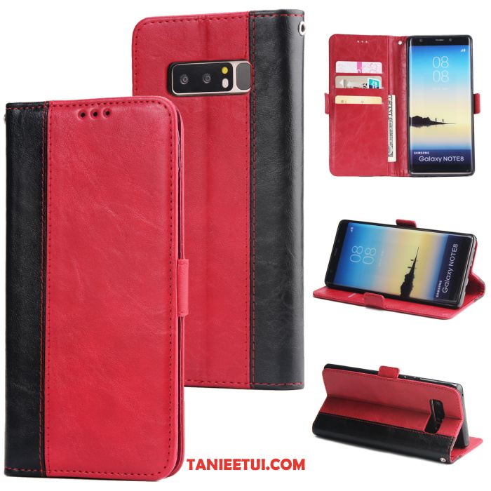 Etui Samsung Galaxy Note 8 Biznes Gwiazda Ochraniacz, Pokrowce Samsung Galaxy Note 8 Klapa Telefon Komórkowy Czerwony