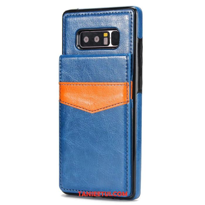 Etui Samsung Galaxy Note 8 Niebieski Skórzany Futerał Ochraniacz, Futerał Samsung Galaxy Note 8 Anti-fall All Inclusive Gwiazda