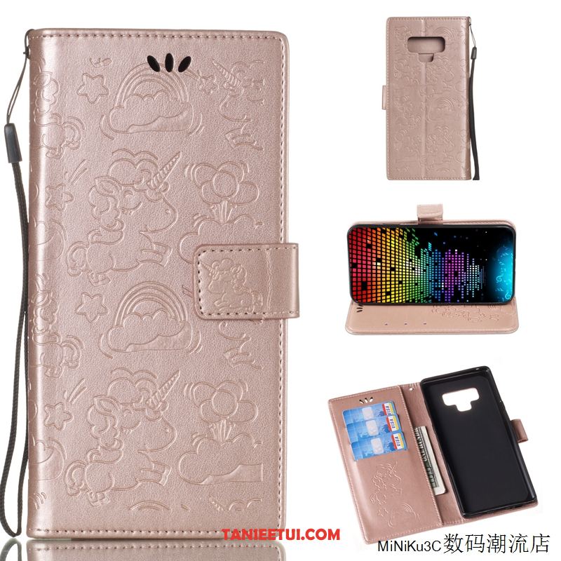Etui Samsung Galaxy Note 9 Karta Telefon Komórkowy Ochraniacz, Futerał Samsung Galaxy Note 9 Różowe Złoto Miękki Gwiazda