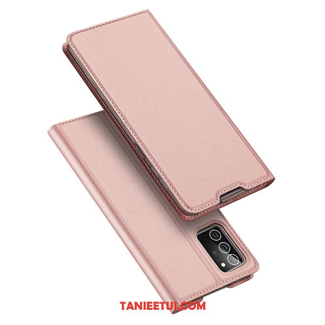 Etui Samsung Galaxy Note20 Ultra Klapa Różowe Telefon Komórkowy, Obudowa Samsung Galaxy Note20 Ultra Cienkie Gwiazda Skórzany Futerał