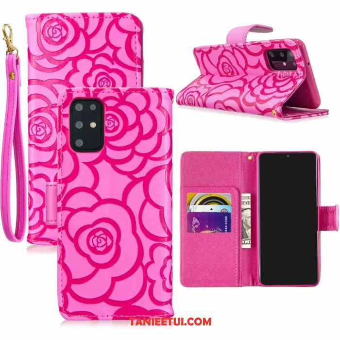 Etui Samsung Galaxy S20+ Ochraniacz Kwiaty Telefon Komórkowy, Obudowa Samsung Galaxy S20+ Portfel Skórzany Futerał Różowe