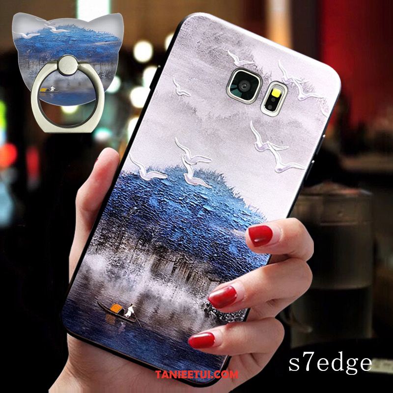 Etui Samsung Galaxy S7 Edge Wiszące Ozdoby Anti-fall Klamra, Futerał Samsung Galaxy S7 Edge Chiński Styl Gwiazda Silikonowe