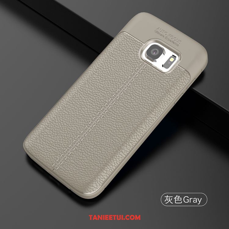 Etui Samsung Galaxy S7 Telefon Komórkowy Nubuku Tendencja, Futerał Samsung Galaxy S7 Ochraniacz Gwiazda Szary