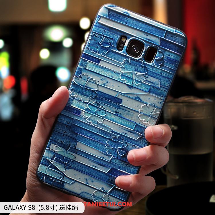 Etui Samsung Galaxy S8 Relief Kreskówka Miękki, Pokrowce Samsung Galaxy S8 Niebieski Ochraniacz Telefon Komórkowy