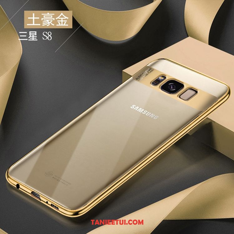 Etui Samsung Galaxy S8 Złoto Telefon Komórkowy Silikonowe, Futerał Samsung Galaxy S8 Przezroczysty Ochraniacz Anti-fall