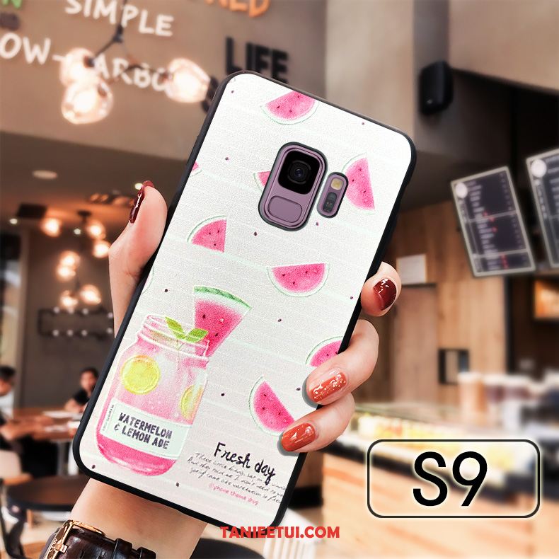 Etui Samsung Galaxy S9 Relief Silikonowe Różowe, Obudowa Samsung Galaxy S9 Miękki Telefon Komórkowy Gwiazda