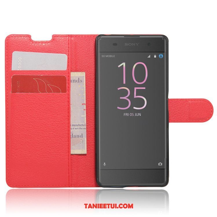 Etui Sony Xperia Xa1 Plus Telefon Komórkowy Portfel Ochraniacz, Futerał Sony Xperia Xa1 Plus Czerwony Skórzany Futerał Karta