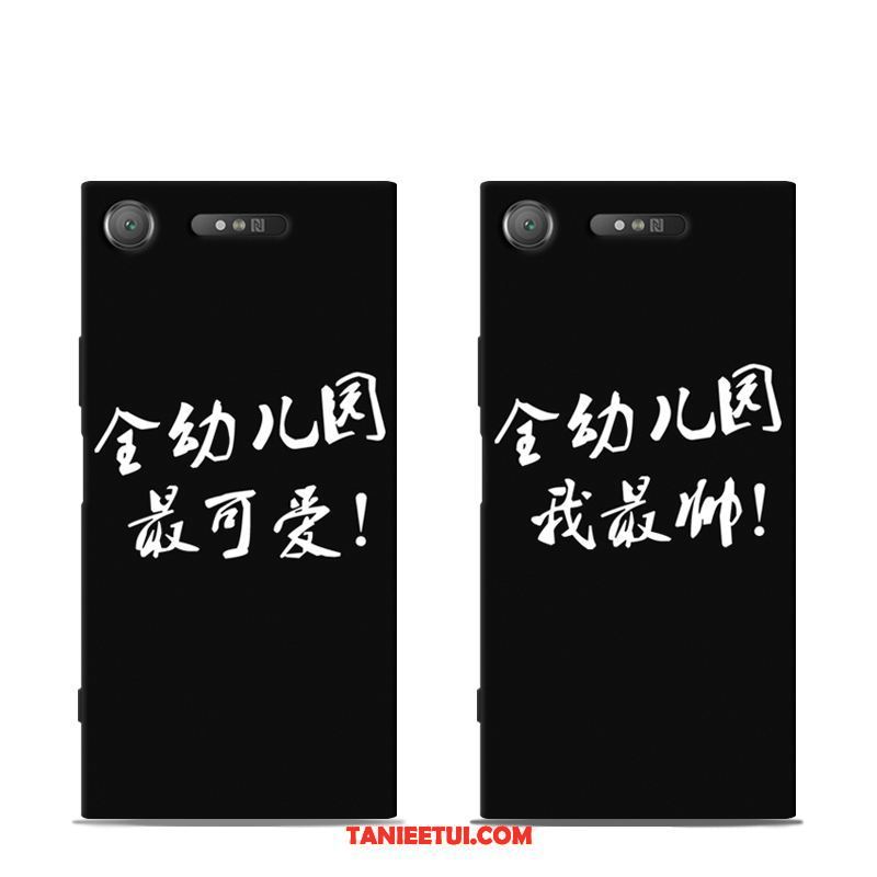 Etui Sony Xperia Xz1 Anti-fall Modna Marka Silikonowe, Pokrowce Sony Xperia Xz1 Czarny Telefon Komórkowy Ochraniacz