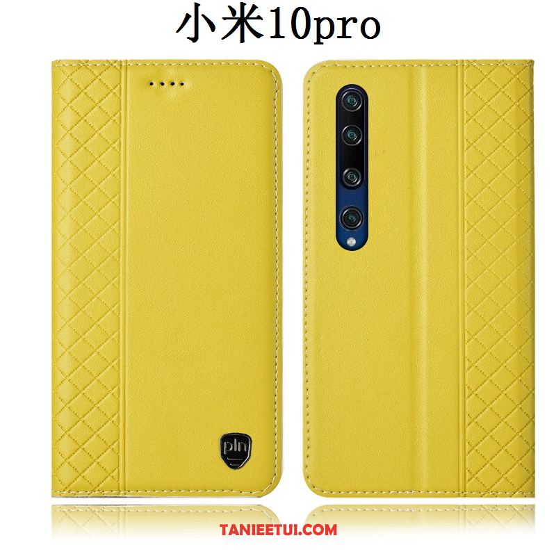 Etui Xiaomi Mi 10 Pro Ochraniacz Skórzany Futerał Telefon Komórkowy, Obudowa Xiaomi Mi 10 Pro Anti-fall Żółty Mały Beige