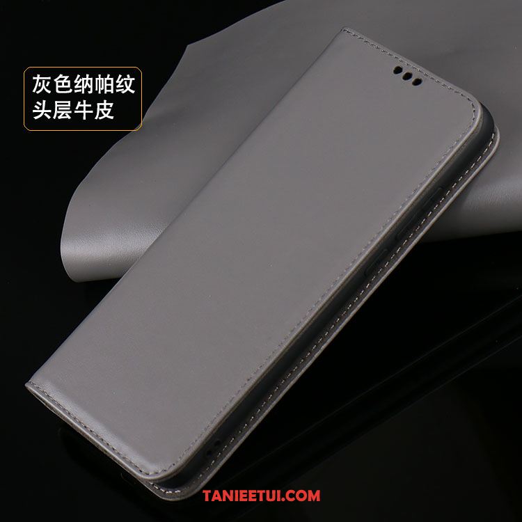 Etui Xiaomi Mi 10 Pro Szary All Inclusive Prawdziwa Skóra, Obudowa Xiaomi Mi 10 Pro Telefon Komórkowy Wzór Mały Beige