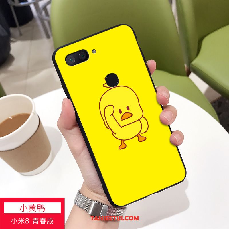Etui Xiaomi Mi 8 Lite Piękny Młodzież All Inclusive, Obudowa Xiaomi Mi 8 Lite Kreskówka Żółty Modna Marka Beige