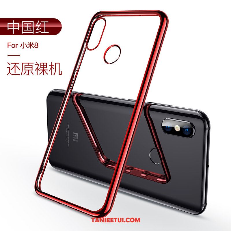 Etui Xiaomi Mi 8 Nubuku Telefon Komórkowy Przezroczysty, Futerał Xiaomi Mi 8 Miękki Tendencja Anti-fall Beige