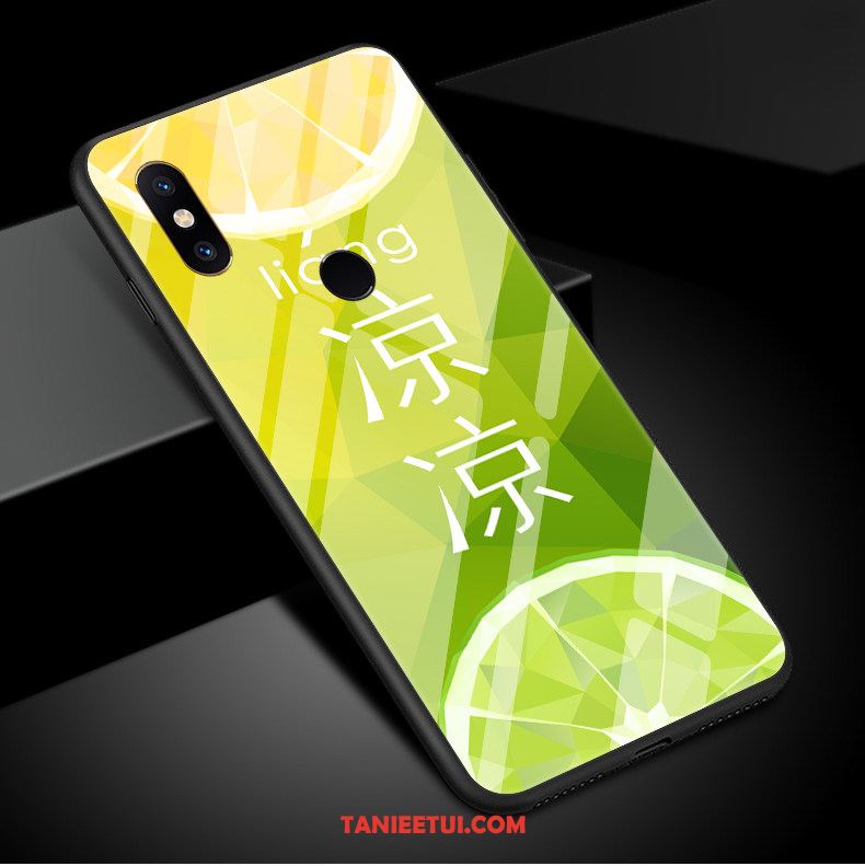 Etui Xiaomi Mi 8 Owoce Miękki Mały, Obudowa Xiaomi Mi 8 Zielony Arbuz Cytrynowa Beige