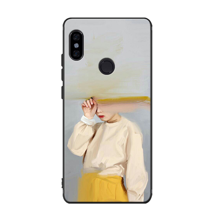 Etui Xiaomi Mi 8 Se Telefon Komórkowy Kreatywne Silikonowe, Obudowa Xiaomi Mi 8 Se Obraz Olejny Żółty Wiatr Beige