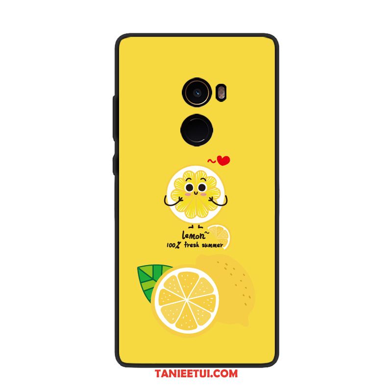 Etui Xiaomi Mi Mix 2 Telefon Komórkowy Mały Owoce, Futerał Xiaomi Mi Mix 2 Miękki Żółty Cytrynowa Beige
