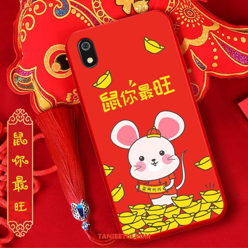 Etui Xiaomi Redmi 7a Czerwony Telefon Komórkowy Rat, Futerał Xiaomi Redmi 7a Nowy Ochraniacz Kreatywne Beige