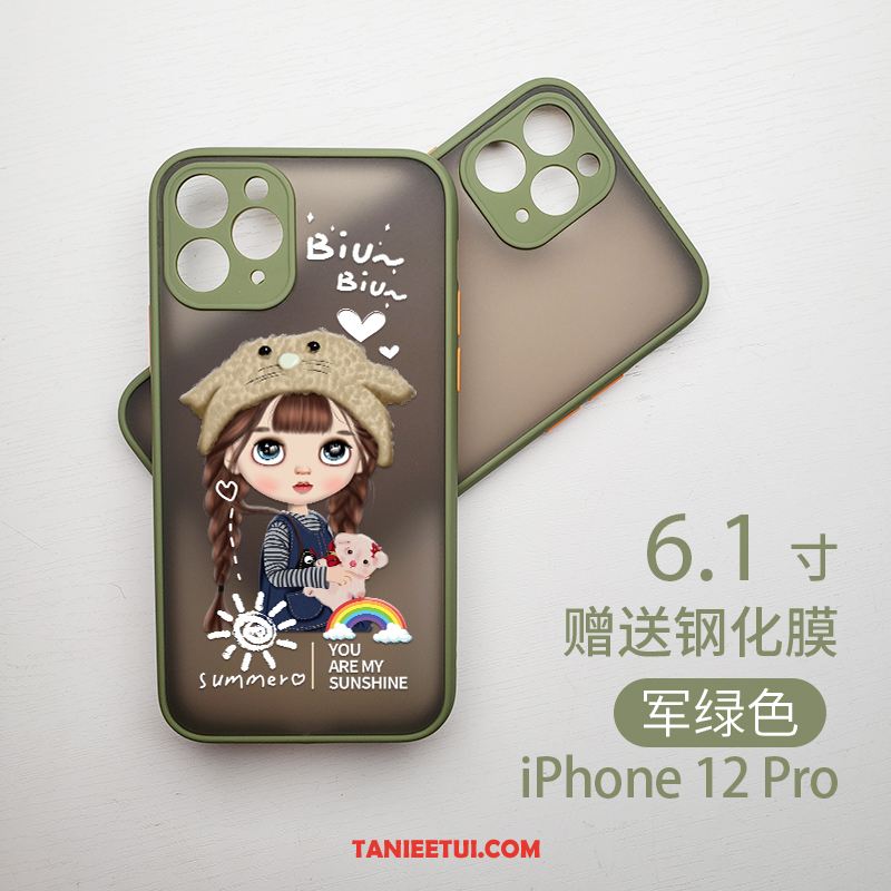 Etui iPhone 12 Pro Anti-fall Nubuku Trudno, Obudowa iPhone 12 Pro Modna Marka Piękny Pu