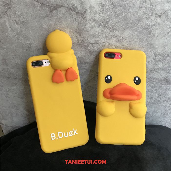 Etui iPhone 8 Plus Telefon Komórkowy Trójwymiarowy Piękny, Futerał iPhone 8 Plus Mały Żółty Kaczka