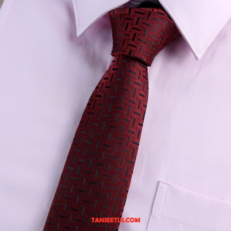 Krawat Męskie 6 Cm Biznes Ślubna, Krawat Wąskie Casual Damska Rot