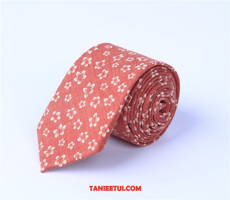 Krawat Męskie Różowy Męska Moda, Krawat Wąskie 6 Cm Bawełna