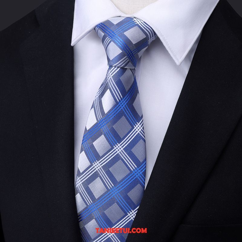 Krawat Męskie W Paski Męska Ślubna, Krawat Z Pracy Biznes Sukienka Blau