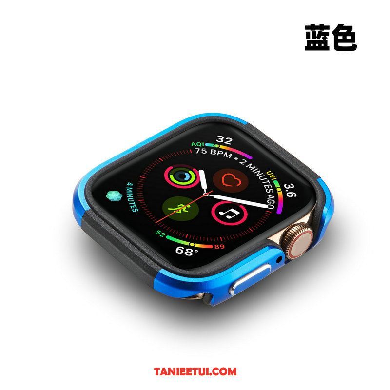 Etui Apple Watch Series 5 Ochraniacz Granica Anti-fall, Futerał Apple Watch Series 5 Niebieski Metal