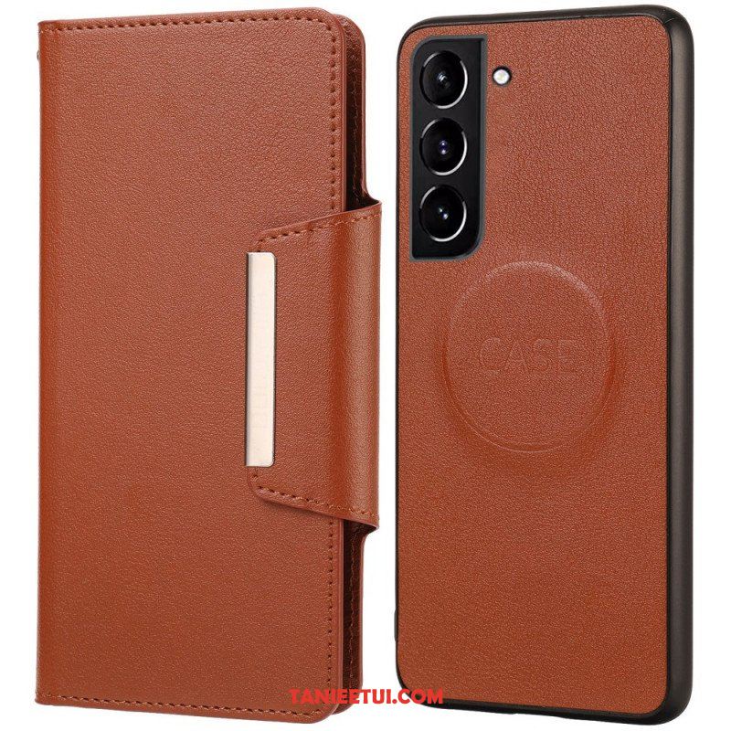 Etui Etui Folio do Samsung Galaxy S22 5G Odpinane Srebrne Zapięcie