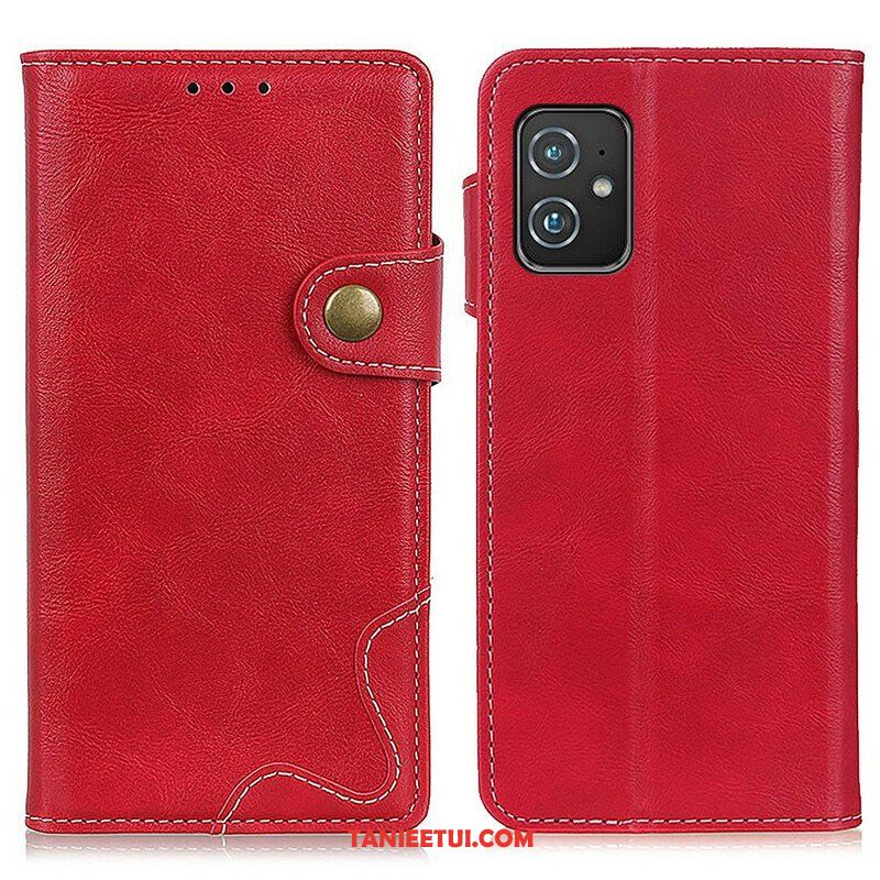 Etui Folio do Asus Zenfone 8 Artystyczny Guzik Do Szycia