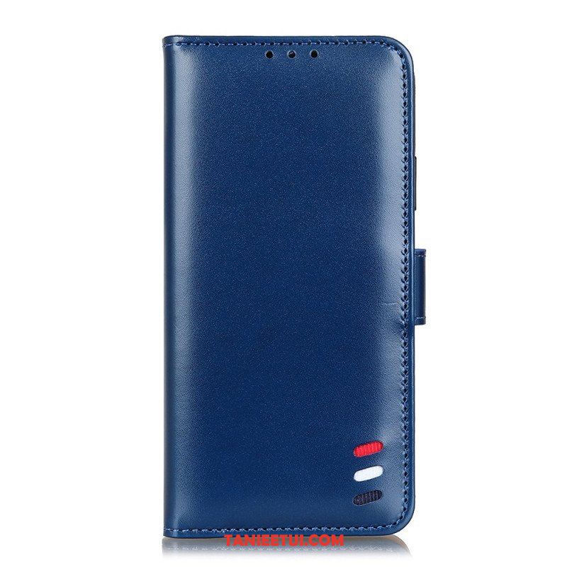 Etui Folio do Google Pixel 6A Trójkolorowy Efekt Skóry