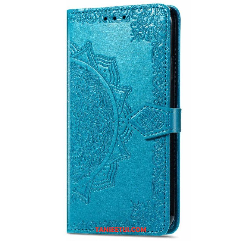 Etui Folio do Google Pixel 6A z Łańcuch Mandala Słoneczna Na Ramiączkach