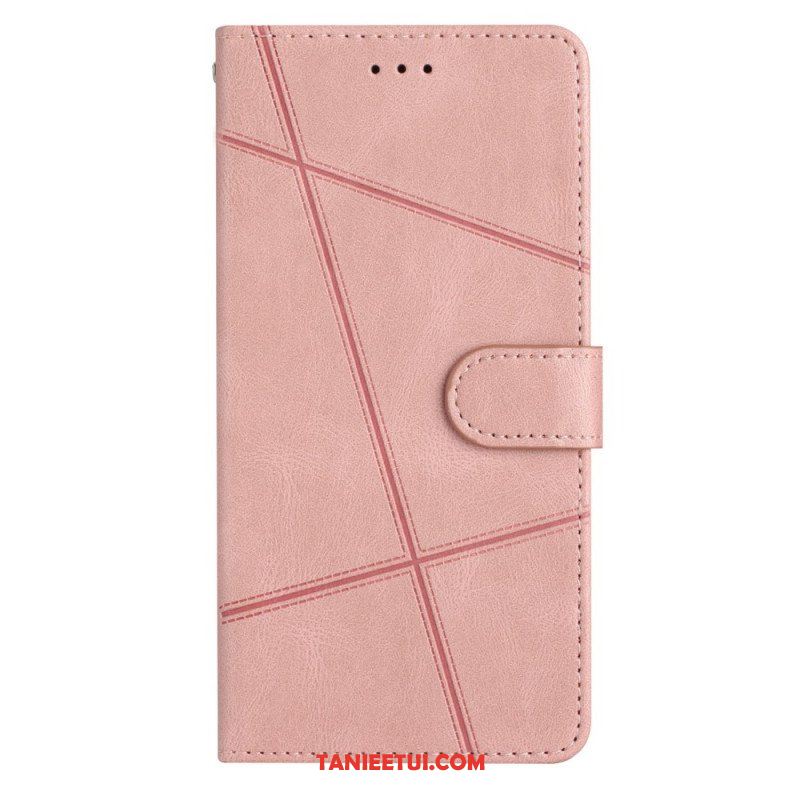 Etui Folio do Google Pixel 7A z Łańcuch Pasiaste Geometryczne Linie