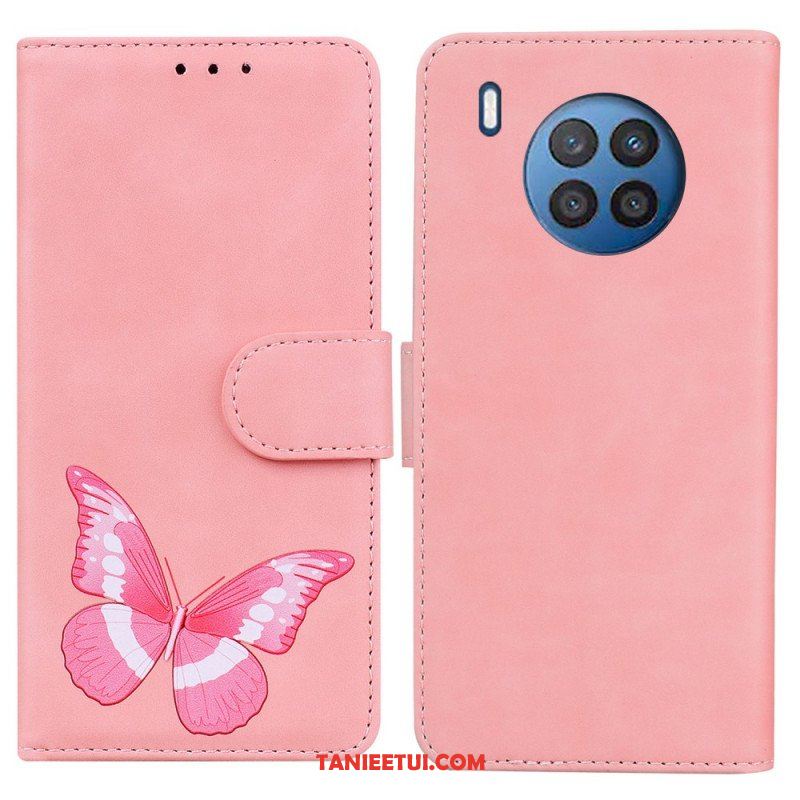 Etui Folio do Honor 50 Lite Motyl Dotykający Skóry