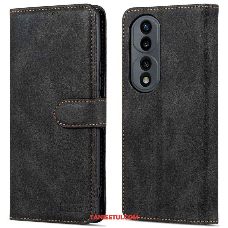 Etui Folio do Honor 70 Odsłonięte Szwy Z Efektem Skóry Azns