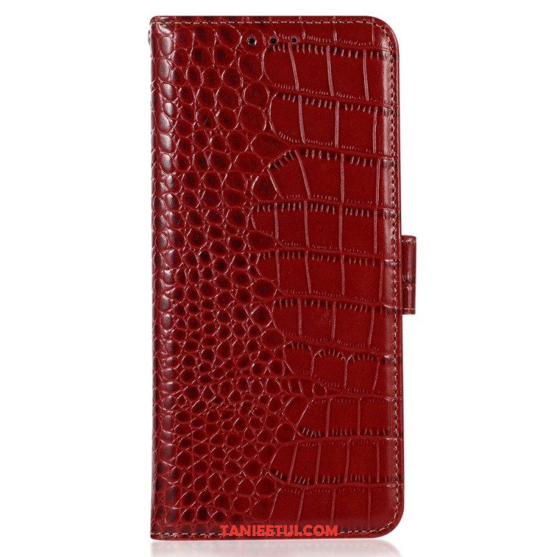 Etui Folio do Honor Magic 5 Lite Rfid W Stylu Krokodyla