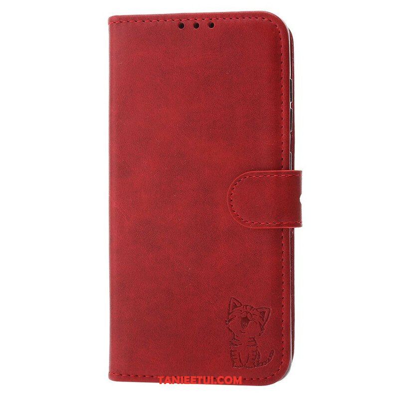 Etui Folio do Huawei P50 Pro Kotek Ze Sztucznej Skóry