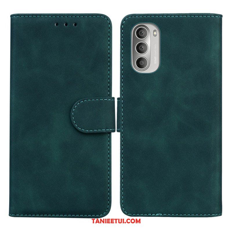 Etui Folio do Moto G51 5G Monochromatyczny Efekt Skóry