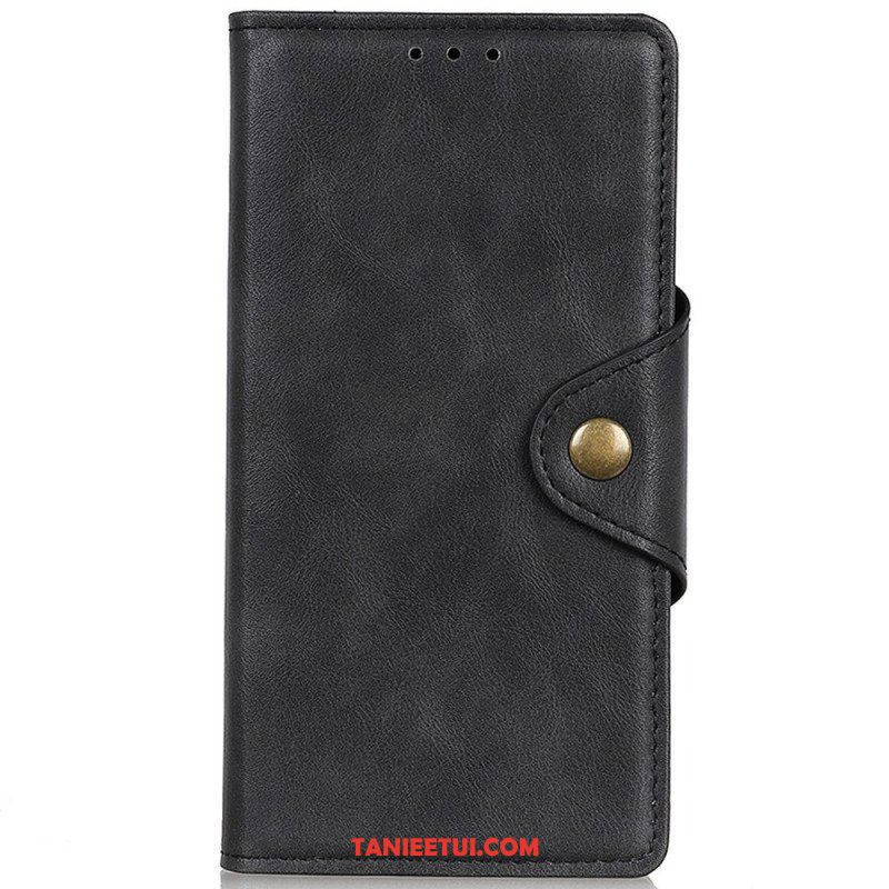Etui Folio do Moto G51 5G Vintage Sztuczna Skóra I Guzik