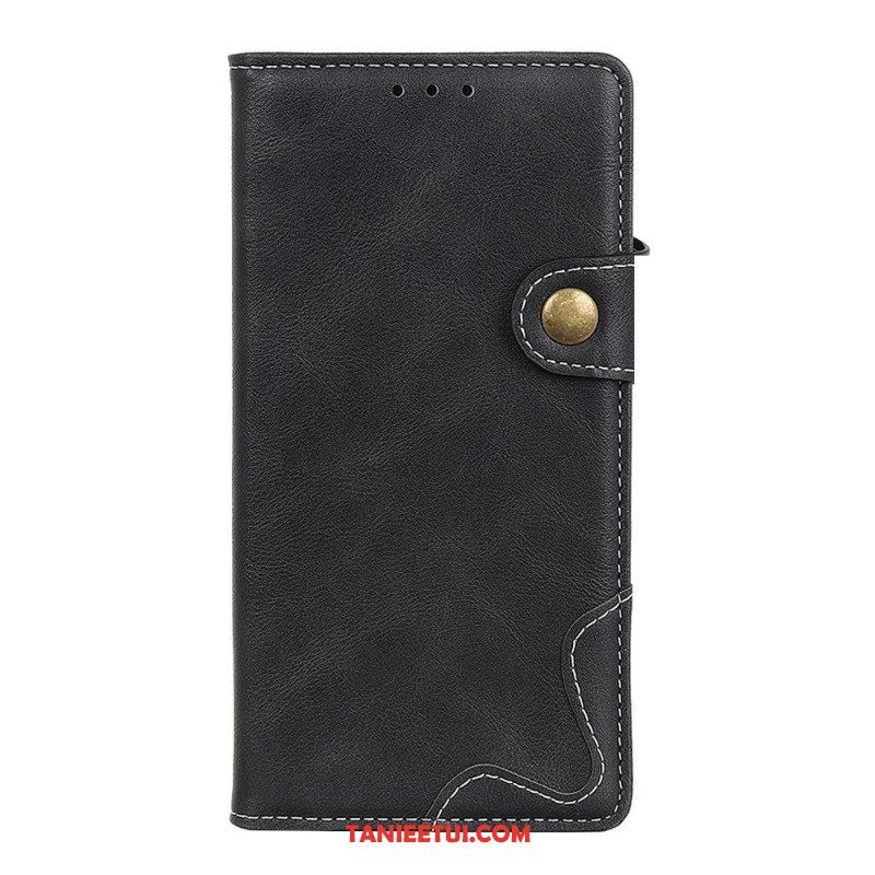 Etui Folio do Moto G71 5G Artystyczny Guzik Do Szycia