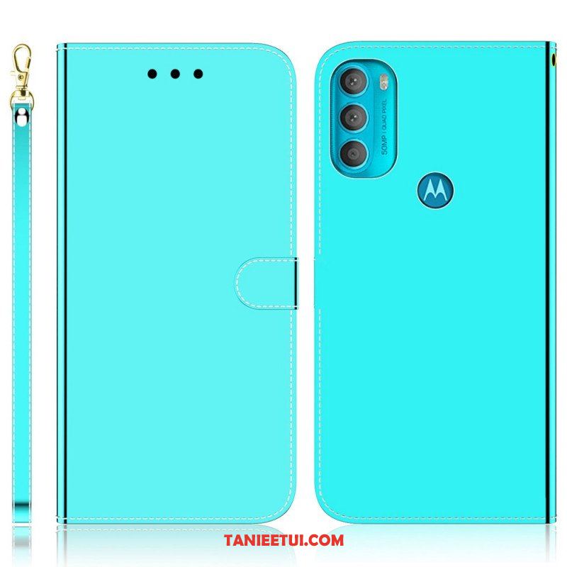 Etui Folio do Moto G71 5G Osłona Lusterka Ze Sztucznej Skóry