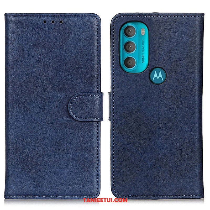 Etui Folio do Moto G71 5G Retro Matowy Efekt Skóry