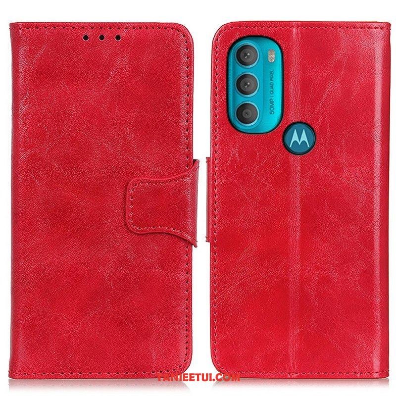 Etui Folio do Moto G71 5G Skórzany Futerał Dwustronna Klapka Magnetyczna